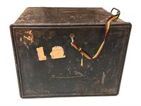 Vintage Painted Metal Lock Box