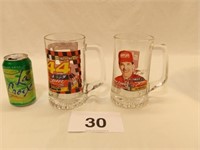 1998 & 2000 SLIM JIM NASCAR GLASS MUGS
