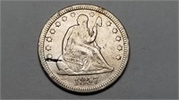 1857 Seated Liberty Quarter High Grade