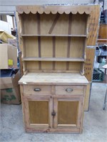 Vintage Welsh Pine Cupboard with Hutch