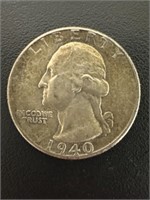 1940 Silver Washington Quarter
