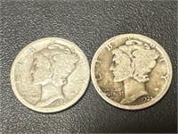 1920,1925 Mercury Silver Dimes