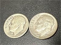 1948,1956 Roosevelt Silver Dimes