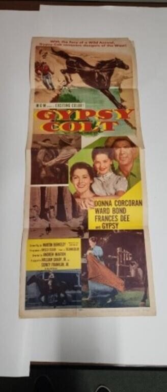 1954 Gypsy Colt Movie Poster  36" x 14"
