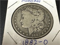 1882-O Morgan silver Dollar