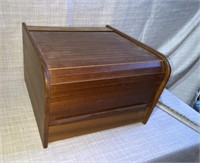 Wooden Roll Top Dresser Organizing Box