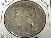 1034-D Peace Silver Dollar