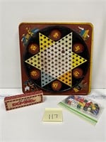 Chinese Checkers Metal Board Dominoes & Dice
