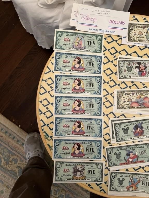 LOT OF 2002 DISNEY DOLLARS CELEBRATING