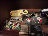 LOT OF DISNEY MEMORABILIA- PENCIL SET, PINS,