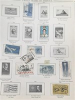 SEVERAL PAGES W/US STAMPS