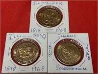 ILLINOIS STATE SEAL SESQUICENTENNIAL MEDAL 150