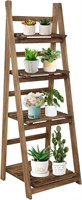 Babion 4 Tier Ladder Bookshelf  45 Inch  Brown