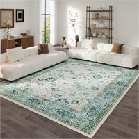 $79  5x7 Green Living Room Rug  Washable  Low Pile