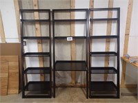 3) LEANING LADDER STYLE BOOKCASES &