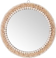 $32  SWTHONY 15 Boho Rattan Wall Mirror Decor