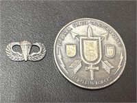 Sterling Silver Emblem 1.84grams & U.S. Military