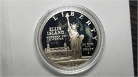 1986 S Ellis Island Silver Dollar Gem Proof