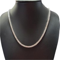 14kt Gold 20.02 ct 21" Diamond Tennis Necklace