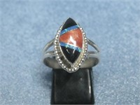 Sterling Silver Multi Stone Ring Hallmarked See