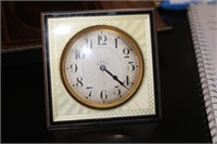 Art Deco Guilloche Travel Clock
