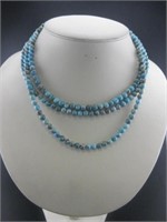 Sterling Silver N/A Multi Strand Turq. Necklace