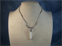 Sterling Silver Crystal Pendulum Pendant Necklace