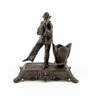 Cast Metal Dancing Man Matchstick Holder