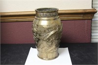 A Chinese Raised Desing Phoenix Metal Urn