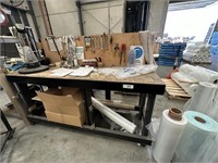 Timber Top Work Bench with Backboard