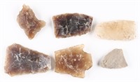 (6) x SMALL STONE ARROWHEADS