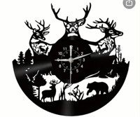 New - Deer Clock Wall Art