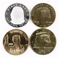 (4) x TRUMP COINS