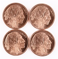 (4) x 1 OUNCE .999 FINE COPPER COINS