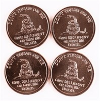 (4) x 1 OUNCE .999 FINE COPPER COINS