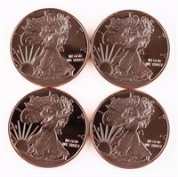 (4) x 1 OUNCE .999 FINE COPPER COINS