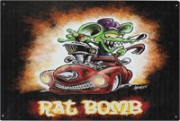 Rat Fink Car Toon Metal Sign