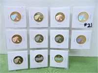 (11) Gold Gilded Hologram State Quarters (Proof)