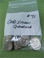 (28) Silver Quarters