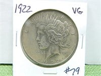 1922 Peace Dollar – VG