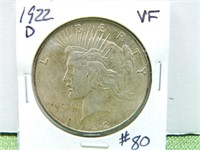 1922-D Peace Dollar – VF