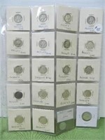 (20) Silver Dimes – (8) Mercury Dimes, (12) Rosy