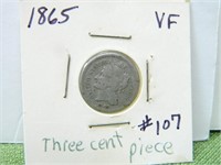 1865 3 Cent Nickel – VF