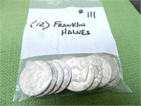 (12) Franklin Halves