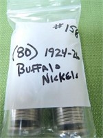 (80) 1924-26 Buffalo Nickels