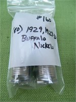 (80) 1929 &1929-D Buffalo Nickels