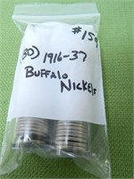 (80) 1916-37 Buffalo Nickels