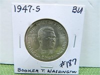 1947-S Booker T. Washington Silver Half Dollar –