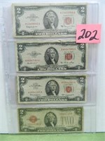 (7) US “RED SEAL” NOTES 91) 1928,
