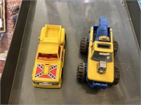 1 remco towing truck castrol and 1 rockford truck
